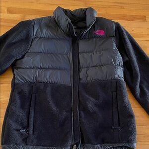 The North Face Black Jacket with Pink Logo
